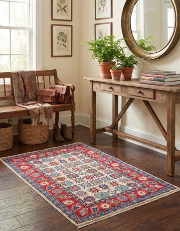 2' 9 x 4' Hand Knotted Kazak Rug