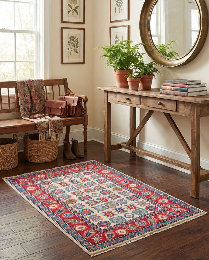 2' 9 x 4' Hand Knotted Kazak Rug