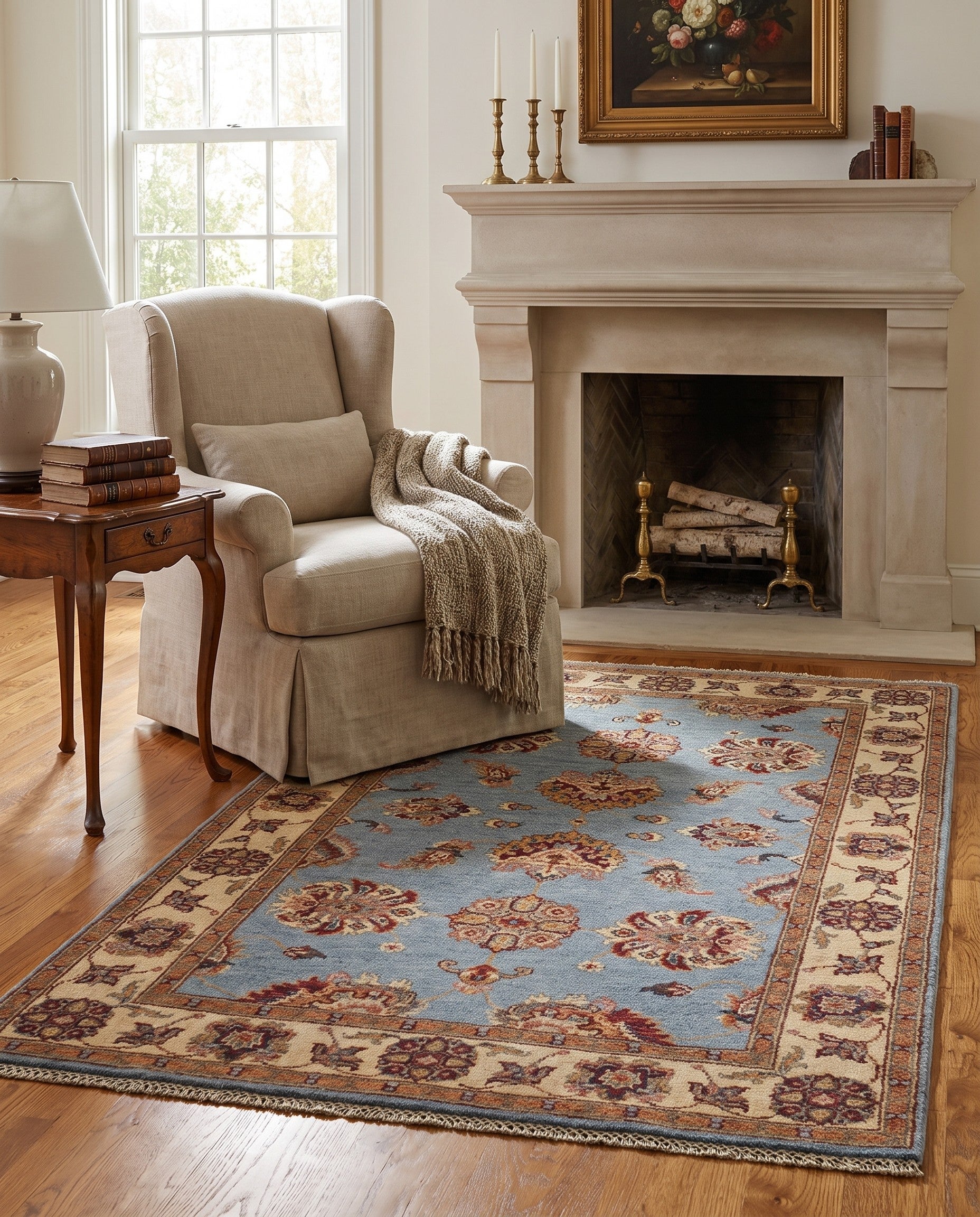 3' 1 x 5' 3 Hand Knotted Ziegler Rug