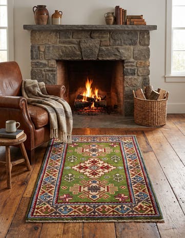 2' x 3' Hand Knotted Kazak Rug