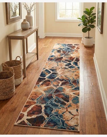 Brick Red Gossamer Runner Rug
