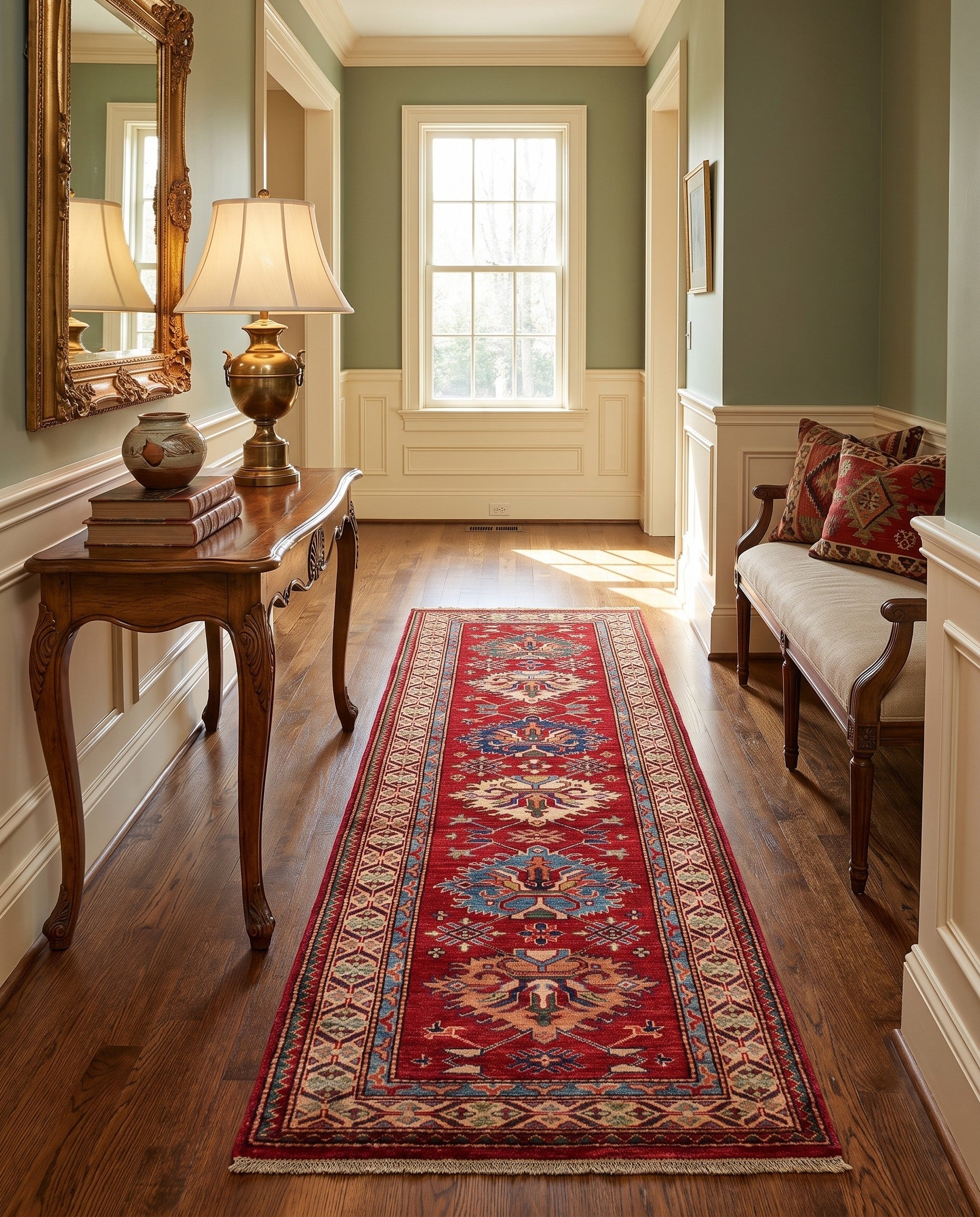 2' 8 x 8' 3 Hand Knotted Kazak Runner Rug