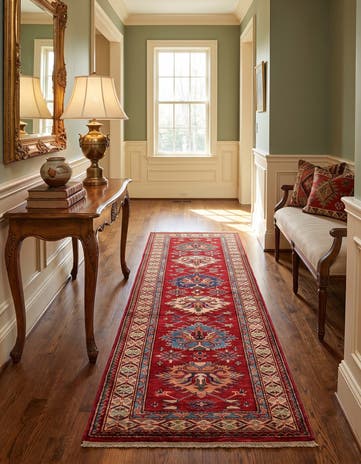 2' 8 x 8' 3 Hand Knotted Kazak Runner Rug