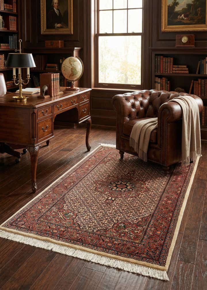 3' 2 x 5' 5 Bidjar With Silk Rug