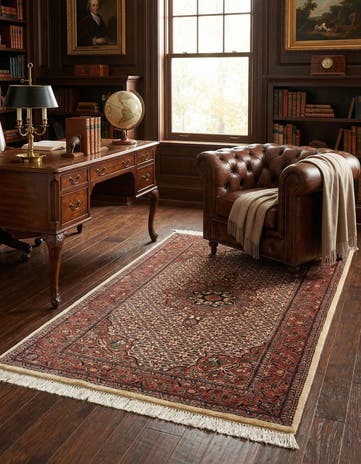 3' 2 x 5' 5 Bidjar With Silk Rug