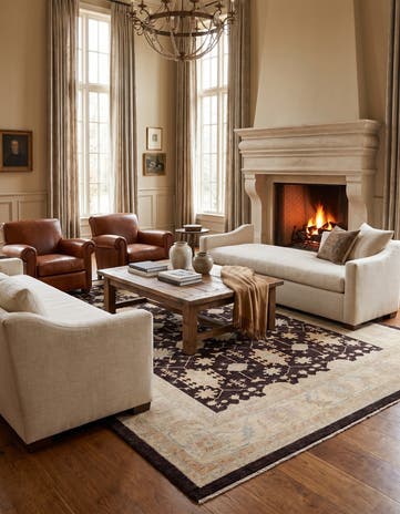6' 9 x 9' 7 Hand Knotted Ziegler Rug