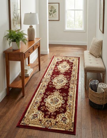 Red Chateau Runner Rug