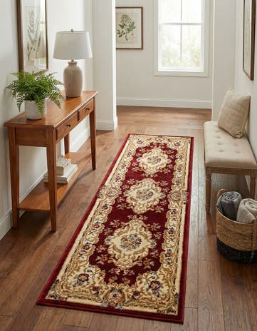 Red Chateau Runner Rug
