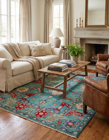 4' 2 x 6' 3 Hand Knotted Kazak Rug