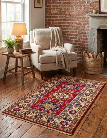 2' 8 x 4' 4 Hand Knotted Kazak Rug