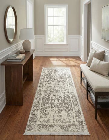 Gray New Vintage Runner Rug