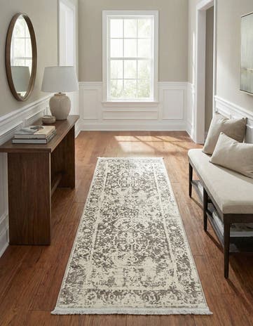 Gray New Vintage Runner Rug