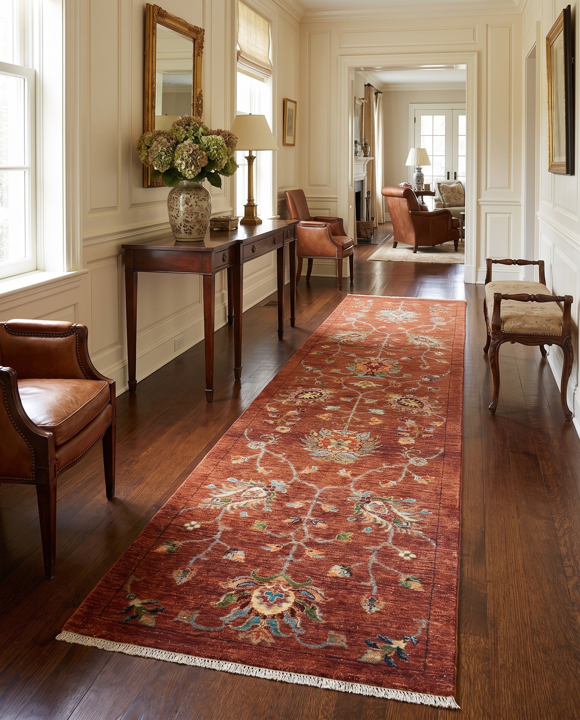 2' 8 x 10' 6 Hand Knotted Ariana Ziegler Runner Rug