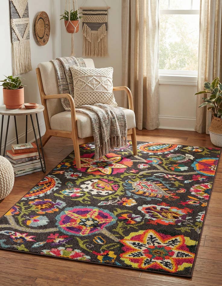 Detail image of 3' 3 x 5' 3 Washable Hyacinth Rug