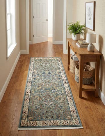 Blue Nain Design Runner Rug