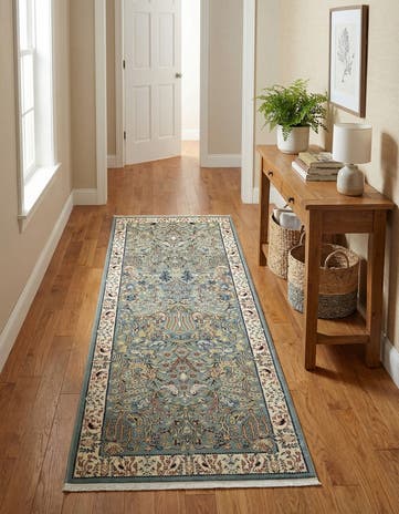 Blue Nain Design Runner Rug