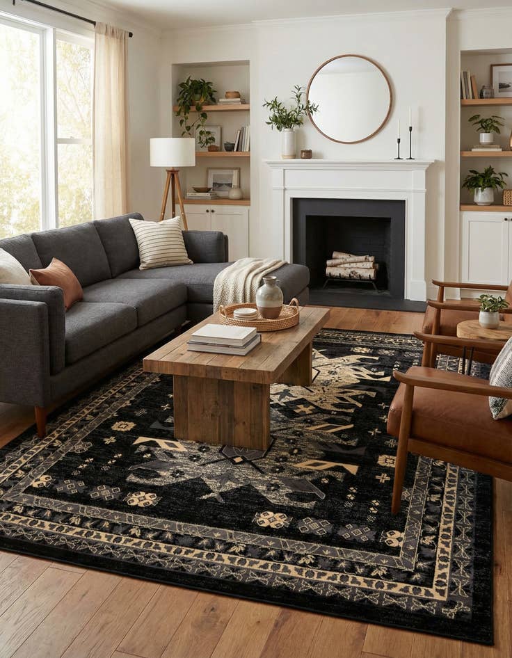 Detail image of  7' 10 x 10' Heris Rug