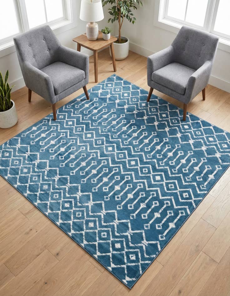 Detail image of 6' x 6' Kasbah Trellis Square Rug