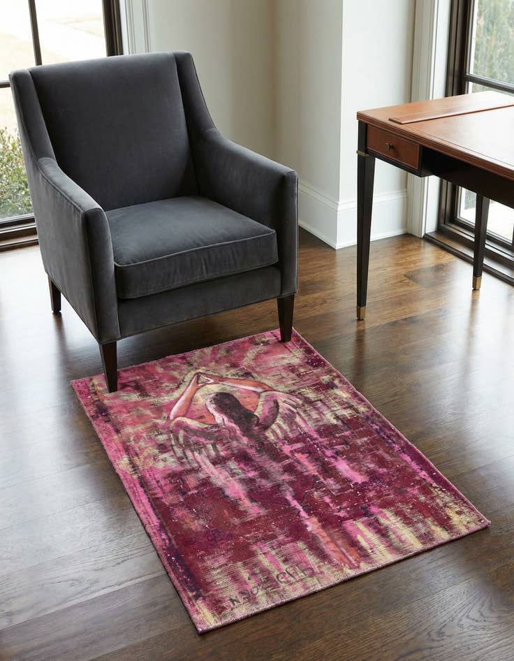 Detail image of 3' x 4' 3 Hand Knotted Ultra Vintage Persian Wool Rug