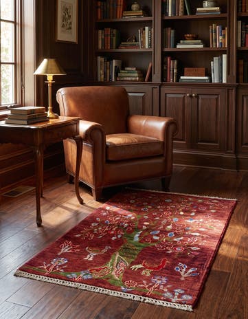 2' x 3' 2 Hand Knotted Ariana Ziegler Rug