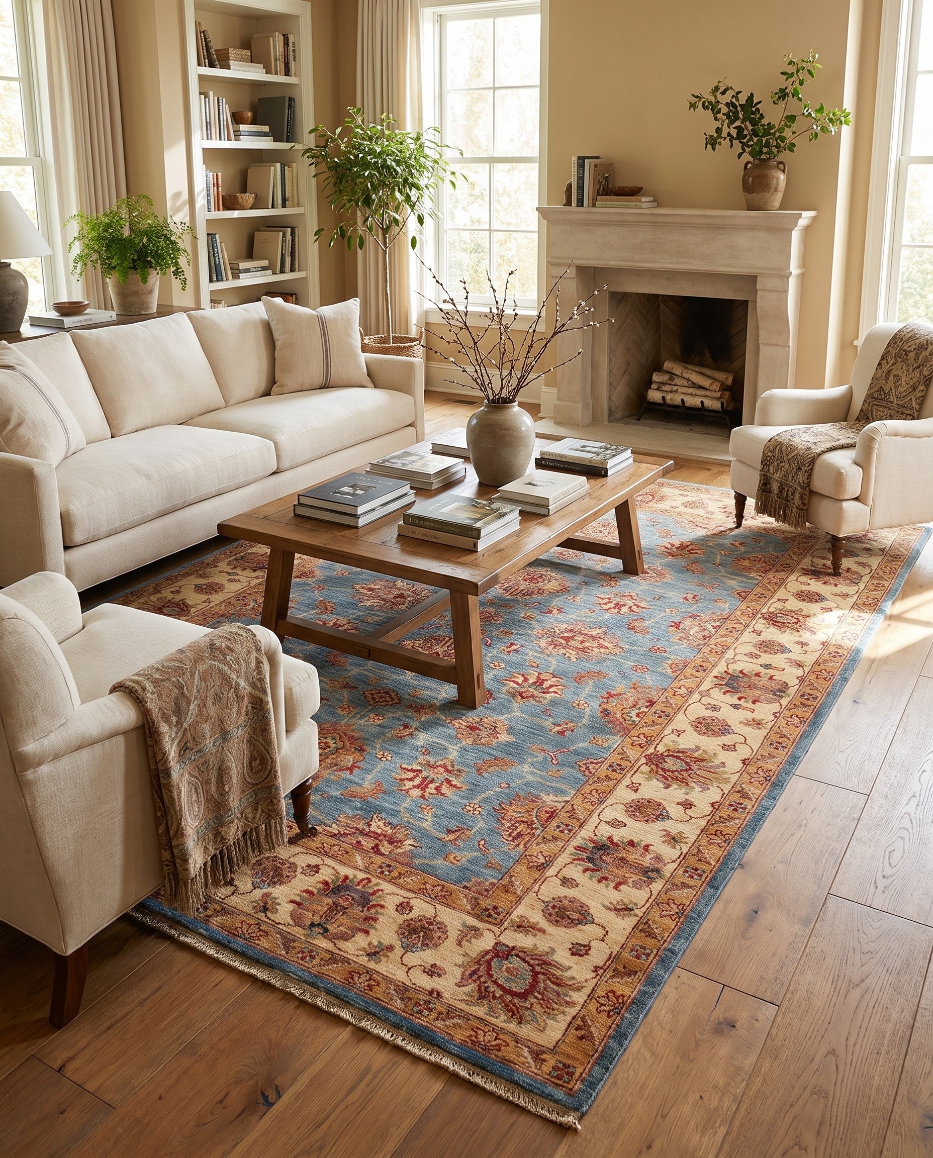 5' 9 x 7' 10 Hand Knotted Ziegler Rug