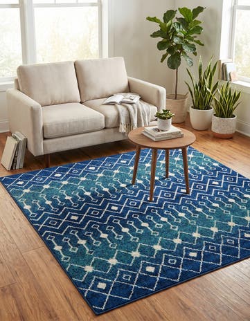 6' x 6' Moroccan Trellis Square Rug