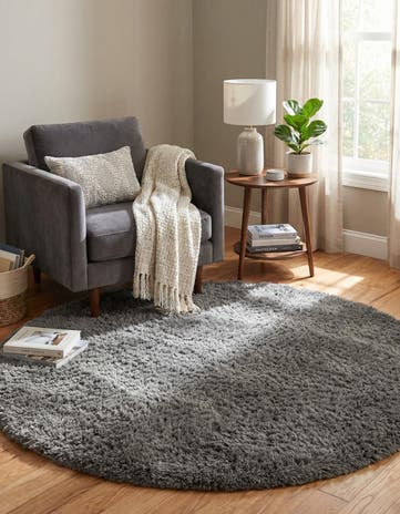 6' x 6' Infinity Shag Round Rug