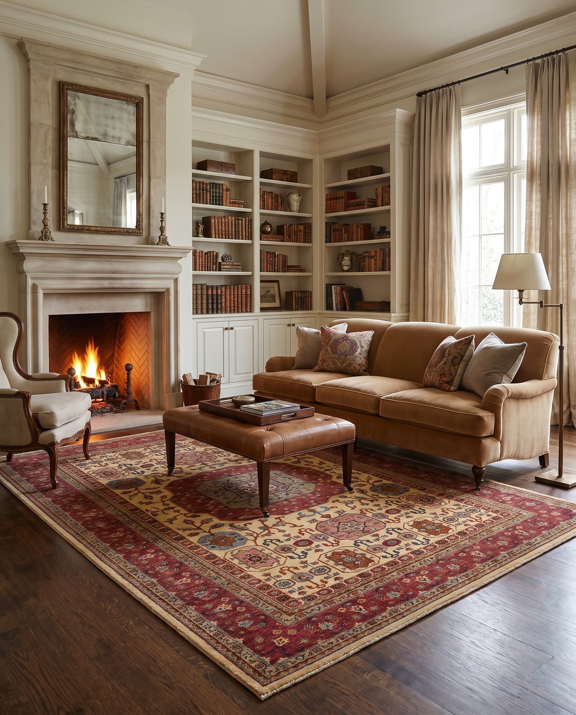 6' 9 x 9' 7 Hand Knotted Mamluk Ziegler Rug