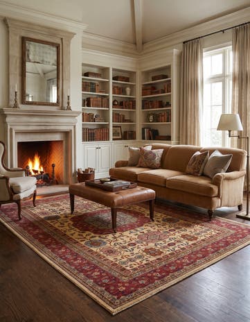 6' 9 x 9' 7 Hand Knotted Mamluk Ziegler Rug