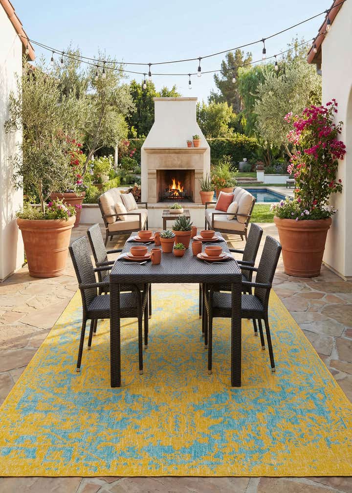 9' x 12' Easy-Clean Jill Zarin Dubai Indoor / Outdoor Rug