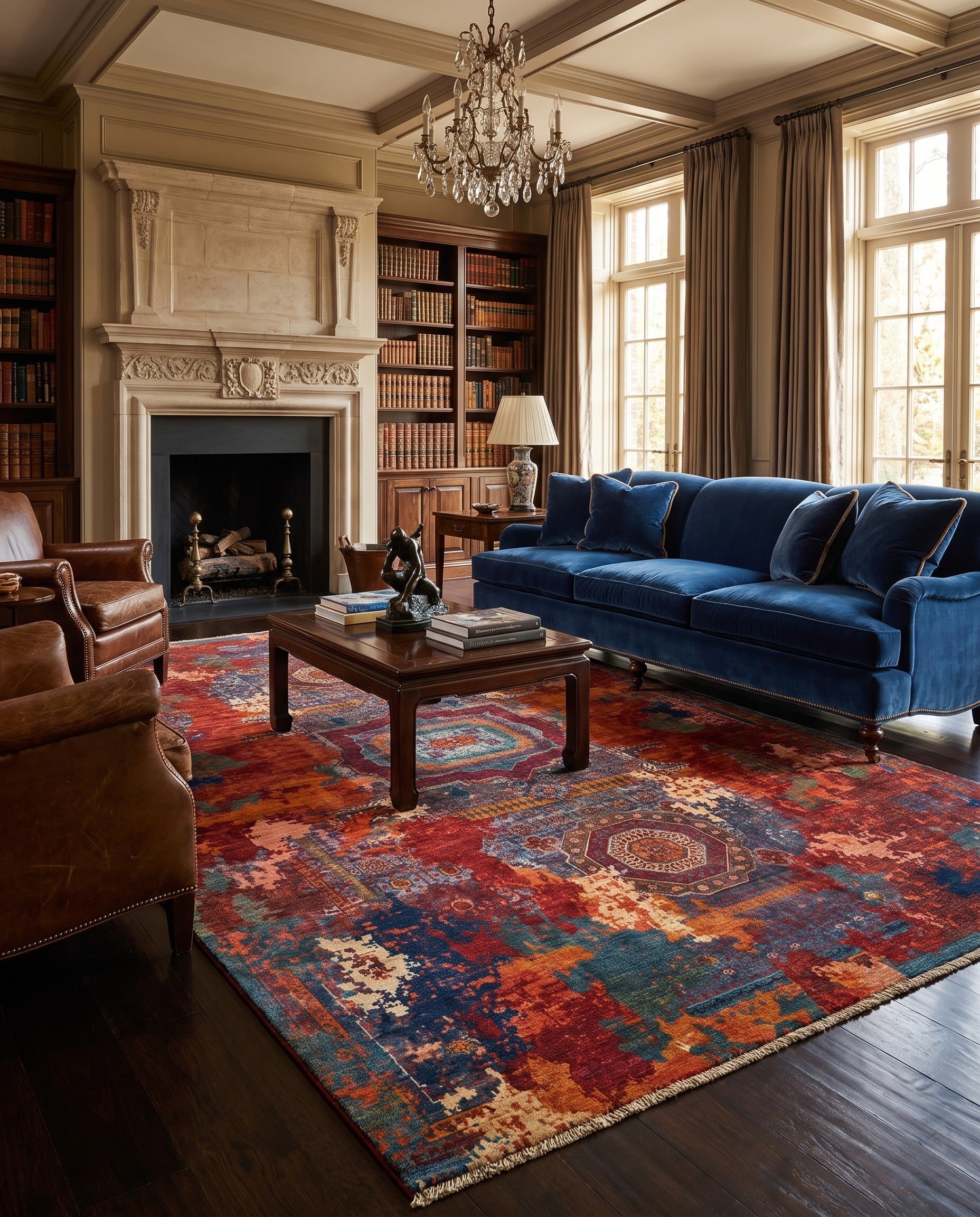 9' 1 x 12' 3 Hand Knotted Mamluk Ziegler Rug
