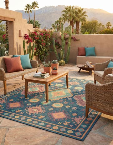 7' 10 x 10' Easy-Clean Baja Indoor / Outdoor Rug
