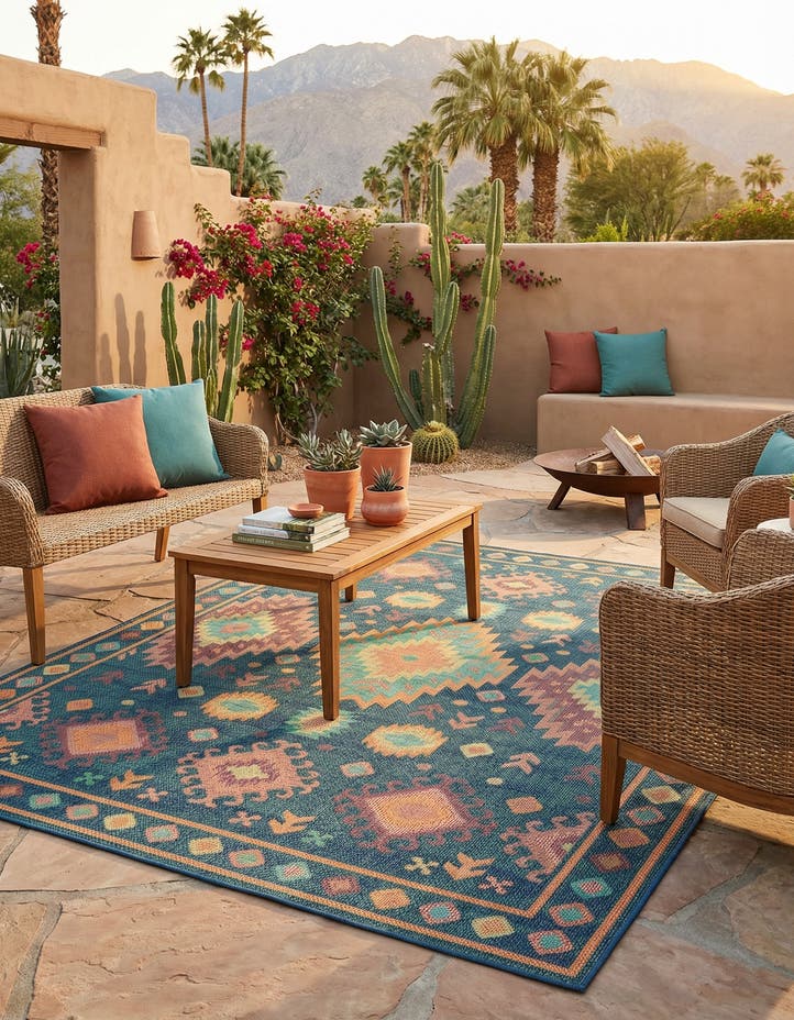 7' 10 x 10' Easy-Clean Baja Indoor / Outdoor Rug