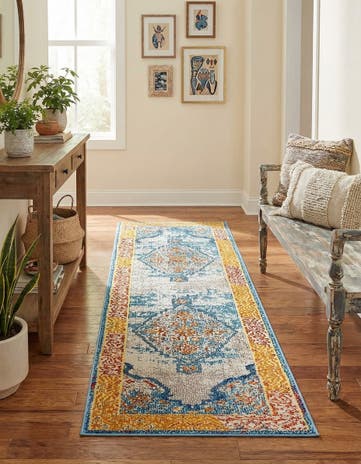 2' x 6' 9 Washable Carnevale Runner Rug