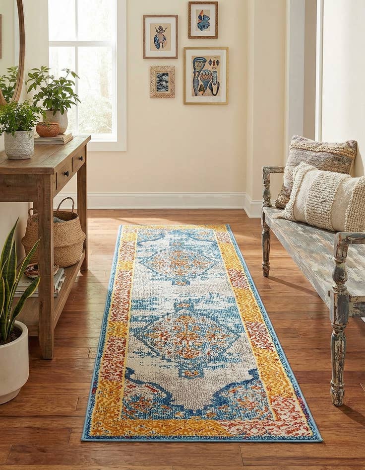 Detail image of 2' x 6' 9 Washable Arte Runner Rug