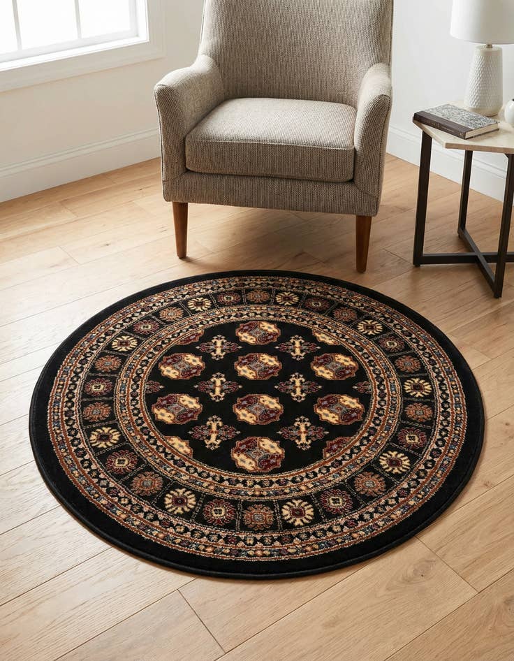 Detail image of 3' x 3' Bokhara Round Rug