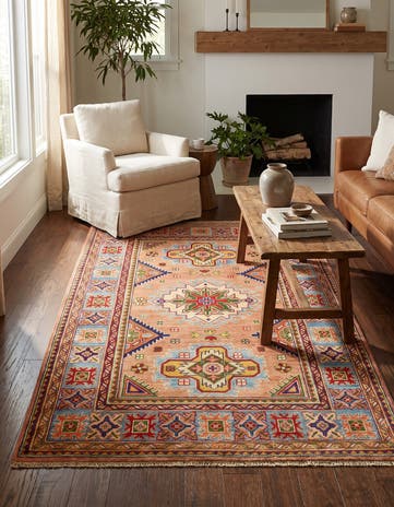 4' x 6' Hand Knotted Kazak Rug