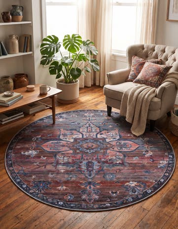 185cm x 185cm Nostalgia Tapis Rond