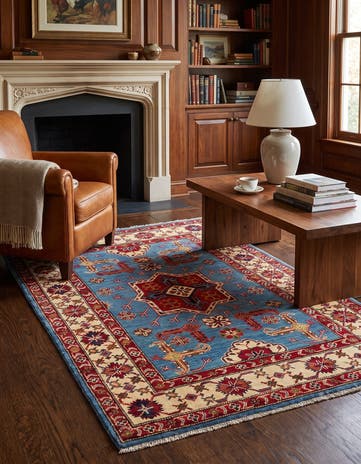 3' 11 x 5' 9 Hand Knotted Kazak Rug