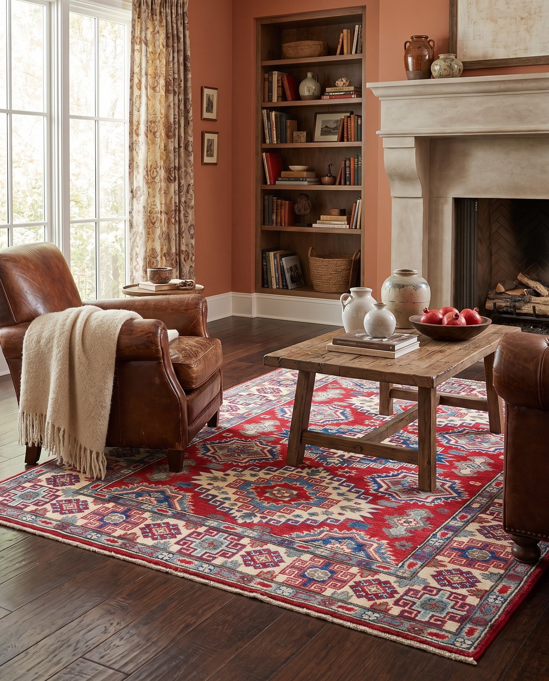 4' x 5' 11 Hand Knotted Kazak Rug