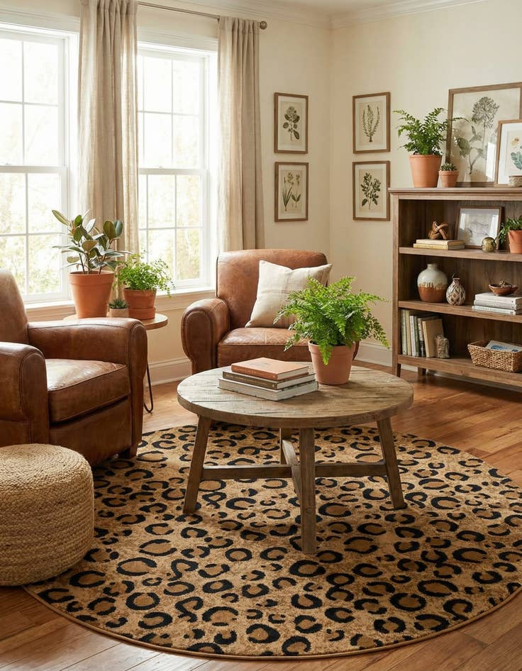 Detail image of 6' 1 x 6' 1 Safari Round Rug