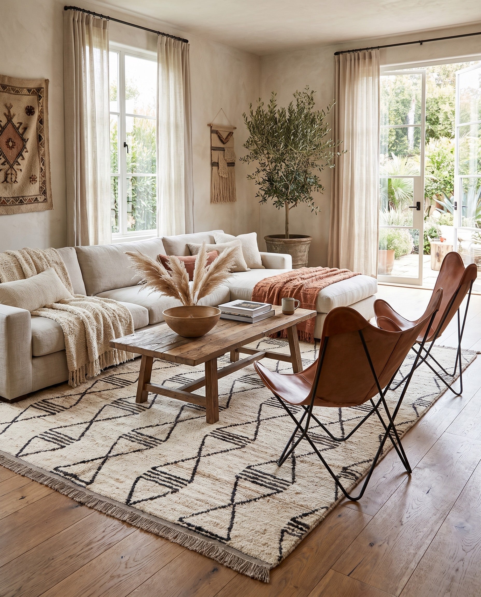 5' 8 x 7' 7 Hand Knotted Moroccan Wool Rug