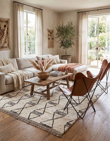 5' 8 x 7' 7 Hand Knotted Moroccan Wool Rug