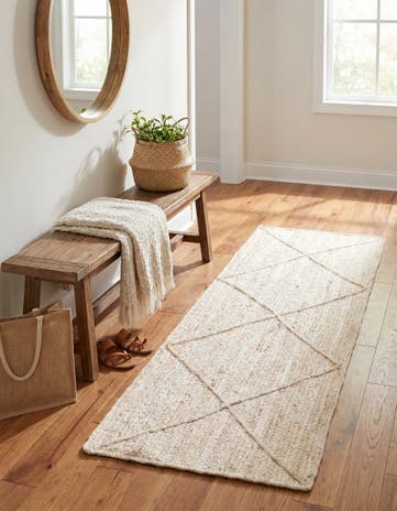 2' 2 x 6' 1 Handmade Braided Jute Runner Rug