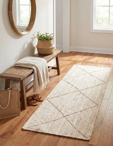 2' 2 x 6' 1 Handmade Braided Jute Runner Rug