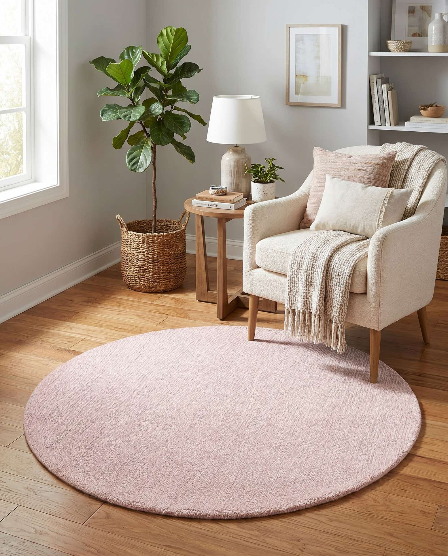 3' 1 x 3' 1 Hand Woven Jill Zarin English Manor Farmhouse Wool Round Rug