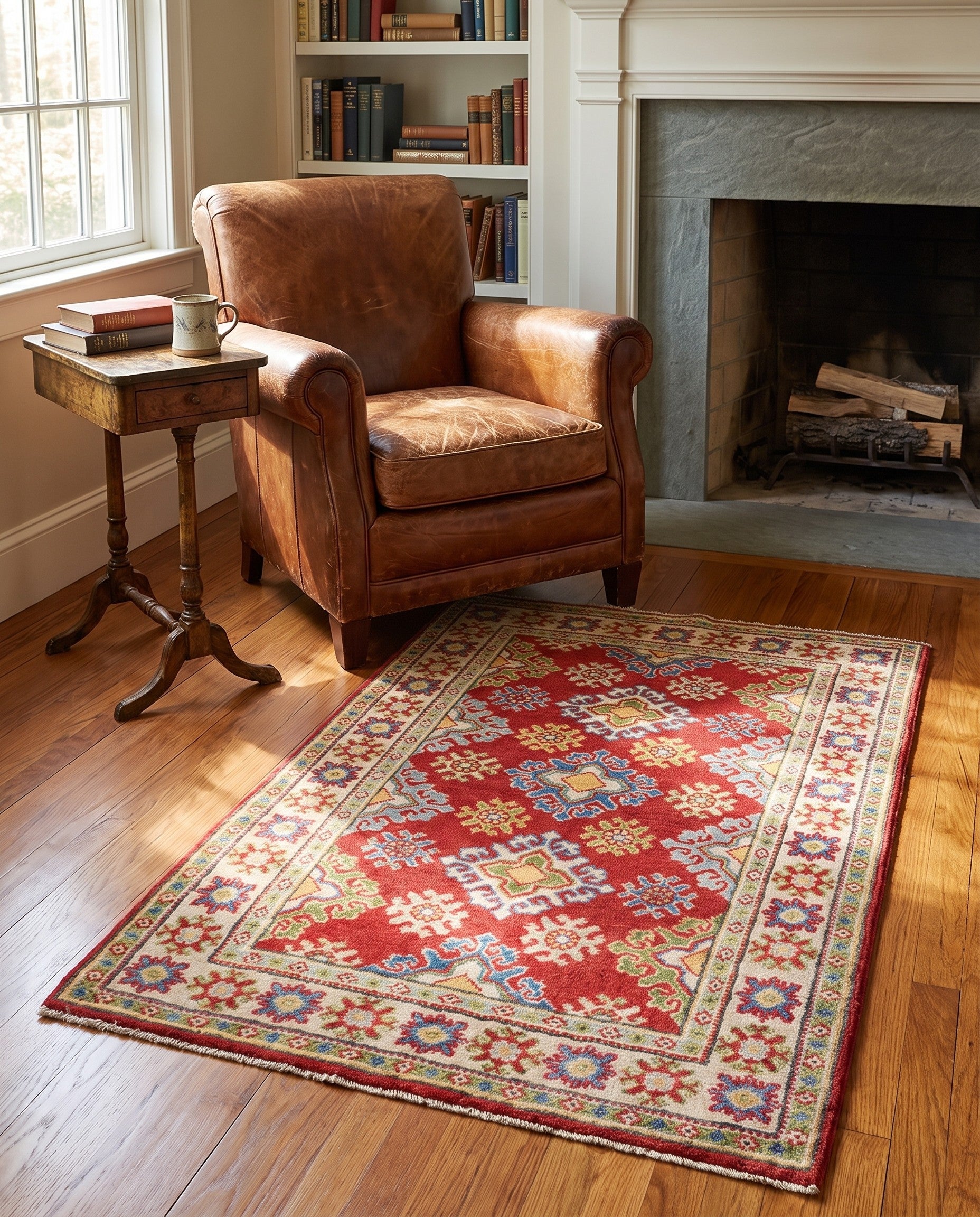 2' 7 x 3' 11 Hand Knotted Kazak Rug