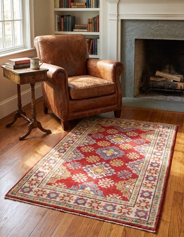 2' 7 x 3' 11 Hand Knotted Kazak Rug
