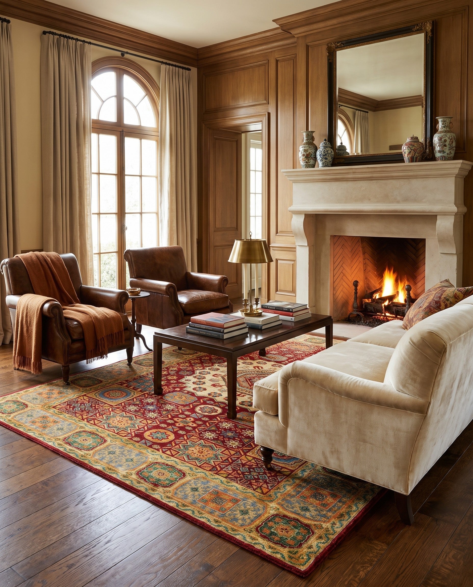 5' 7 x 7' 8 Hand Knotted Mamluk Ziegler Rug