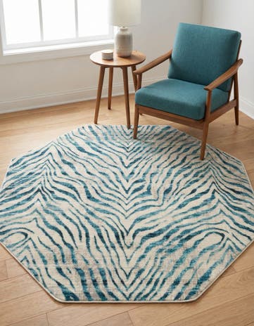 Blue Finsbury Octagon Rug